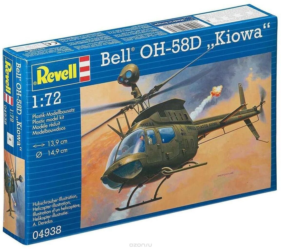 Līmējamais modelis Revell helikopters Bell OH-58D Kiowa цена и информация | Konstruktori | 220.lv