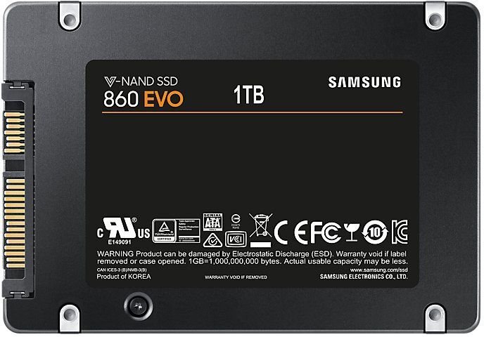 Samarng 860 EVO 1TB SATA3 (MZ-76E1T0B/EU) cena un informācija | Iekšējie cietie diski (HDD, SSD, Hybrid) | 220.lv