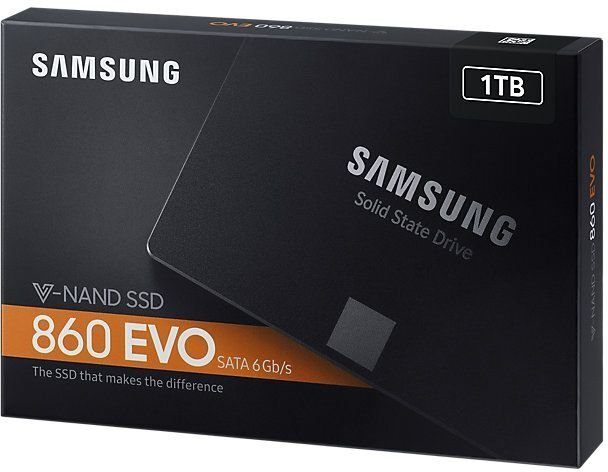 Samarng 860 EVO 1TB SATA3 (MZ-76E1T0B/EU) cena un informācija | Iekšējie cietie diski (HDD, SSD, Hybrid) | 220.lv