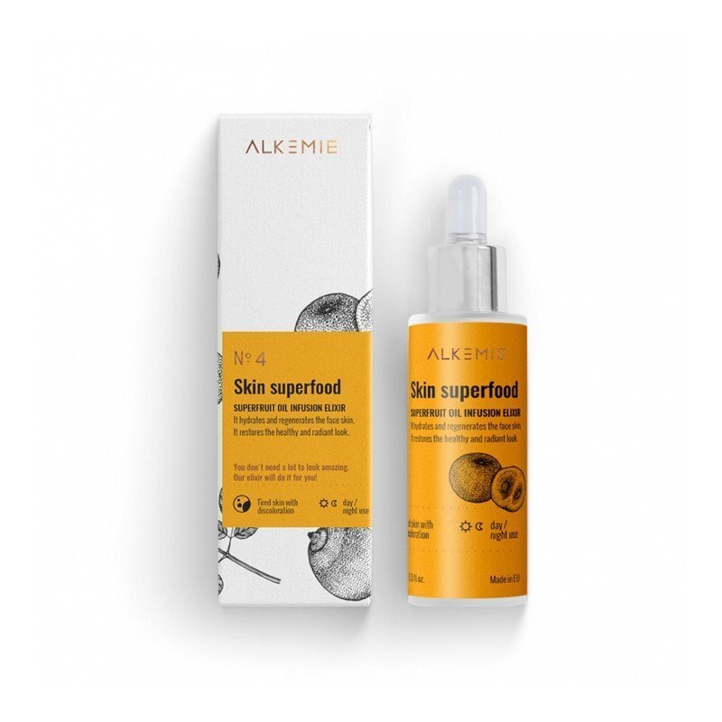 Mitrinoša sejas eļļa ar multivitamīniem Alkemie No4 Skin Superfood, 30 ml cena un informācija | Serumi sejai, eļļas | 220.lv