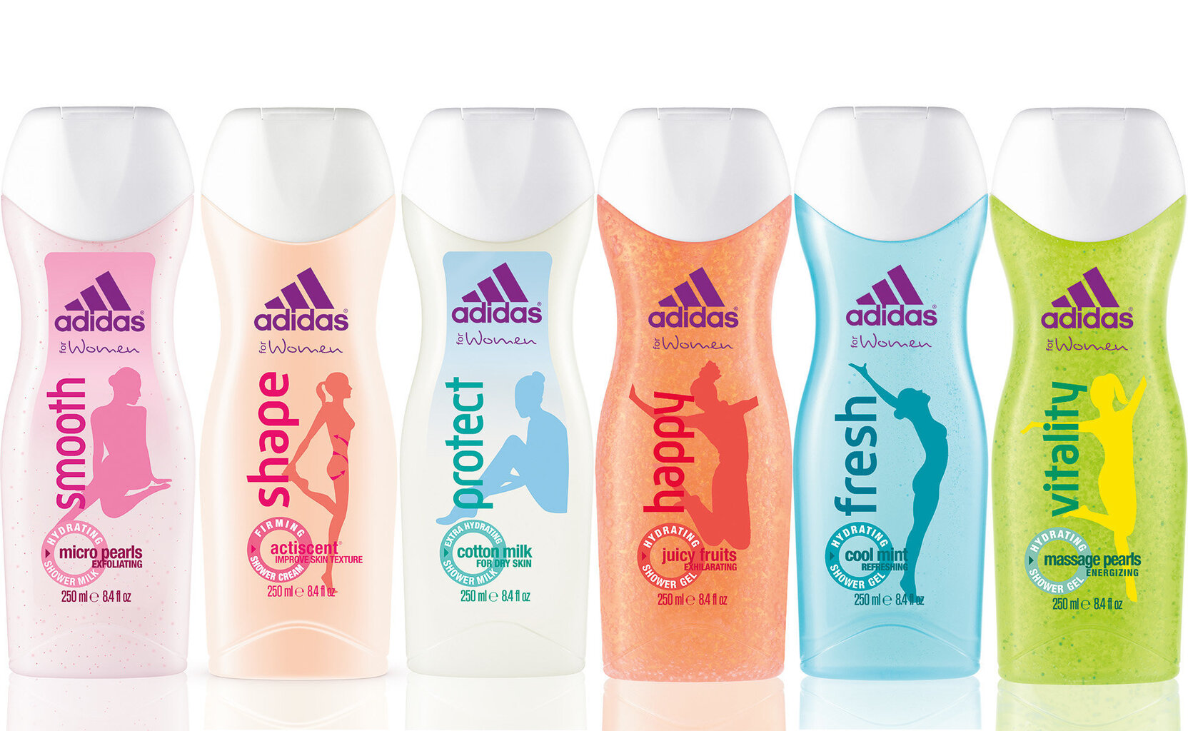 Dušas želeja Adidas Smooth sievietēm 400 ml cena un informācija | Dušas želejas, eļļas | 220.lv