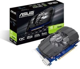 Asus GT 1030 Phoenix OC 2 ГБ GDDR5 (64 бит), DVI-D, HDMI, BOX (PH-GT1030-O2G) цена и информация | Видеокарты (GPU) | 220.lv