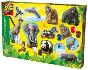 Набор для лепки из гипса SES Creative Зоопарк цена и информация | Развивающие игрушки | 220.lv