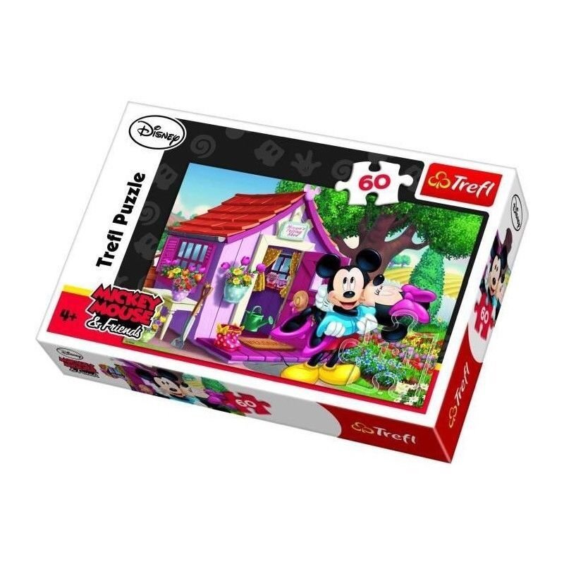 TREFL DISNEY Puzle "Mikijs un Minnija" 60 detaļas цена и информация | Puzles, 3D puzles | 220.lv