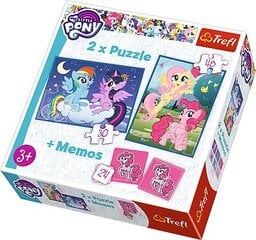 Набор пазлов Trefl 2 in 1 "My little Pony"+ мемо карточки, 30+48 д. цена и информация | Пазлы | 220.lv