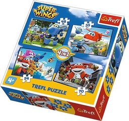 Puzles komplekts Trefl 4 in 1 "Super Wings", 35+48+54+70 d. цена и информация | Пазлы | 220.lv