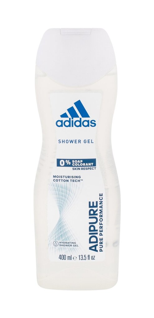 Mitrinoša dušas želeja Adidas Adipure 400 ml cena un informācija | Dušas želejas, eļļas | 220.lv