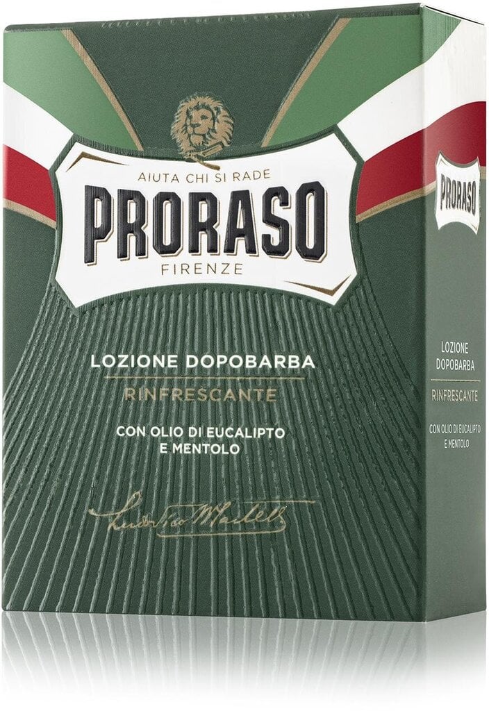 Losjons pēc skūšanas Proraso Green, 100 ml цена и информация | Skūšanās piederumi, kosmētika | 220.lv