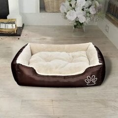 vidaXL suņu gulta ar polsterētu spilvenu, silta, S izmērs cena un informācija | Suņu gultas, spilveni, būdas | 220.lv