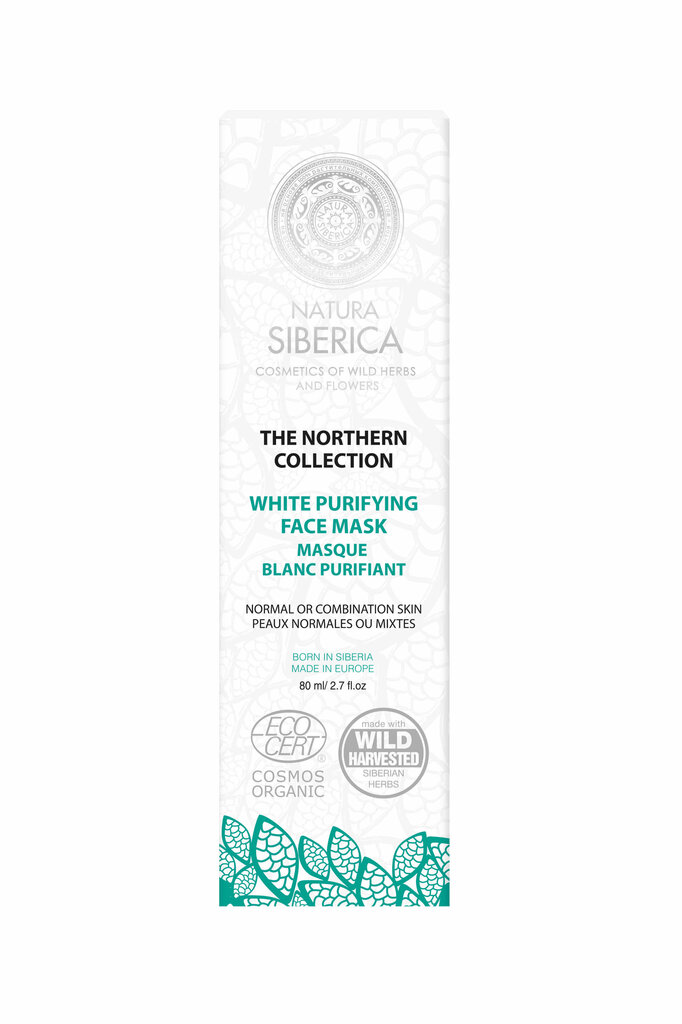 Natura Siberica Northern attīroša balta sejas maska 80 ml цена и информация | Sejas maskas, acu maskas | 220.lv
