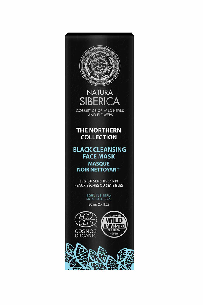 Natura Siberica Northern attīroša melna sejas maska 80 ml cena un informācija | Sejas maskas, acu maskas | 220.lv