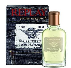 Replay Jeans Original! for Him EDT для мужчин 30 ml цена и информация | Мужские духи | 220.lv