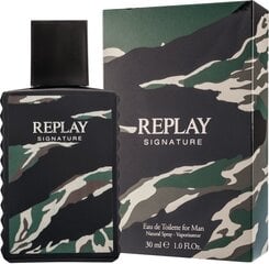 Tualetes ūdens Replay Signature Man EDT vīriešiem 30 ml цена и информация | Мужские духи | 220.lv