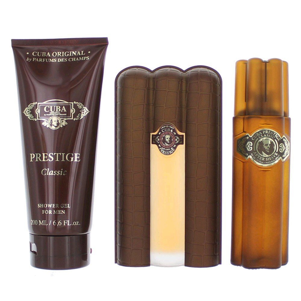 Komplekts Cuba Original Cuba Prestige Classic: EDT 90 ml + dušas želeja 200 ml + pēc skūšanās losjons 100 ml cena un informācija | Vīriešu smaržas | 220.lv