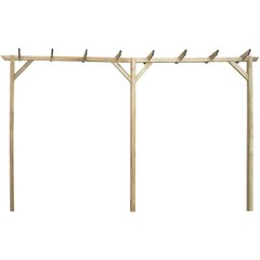 vidaXL dārza pergola, 400x40x205 cm, koks cena un informācija | Ziedu statīvi, puķu podu turētāji | 220.lv