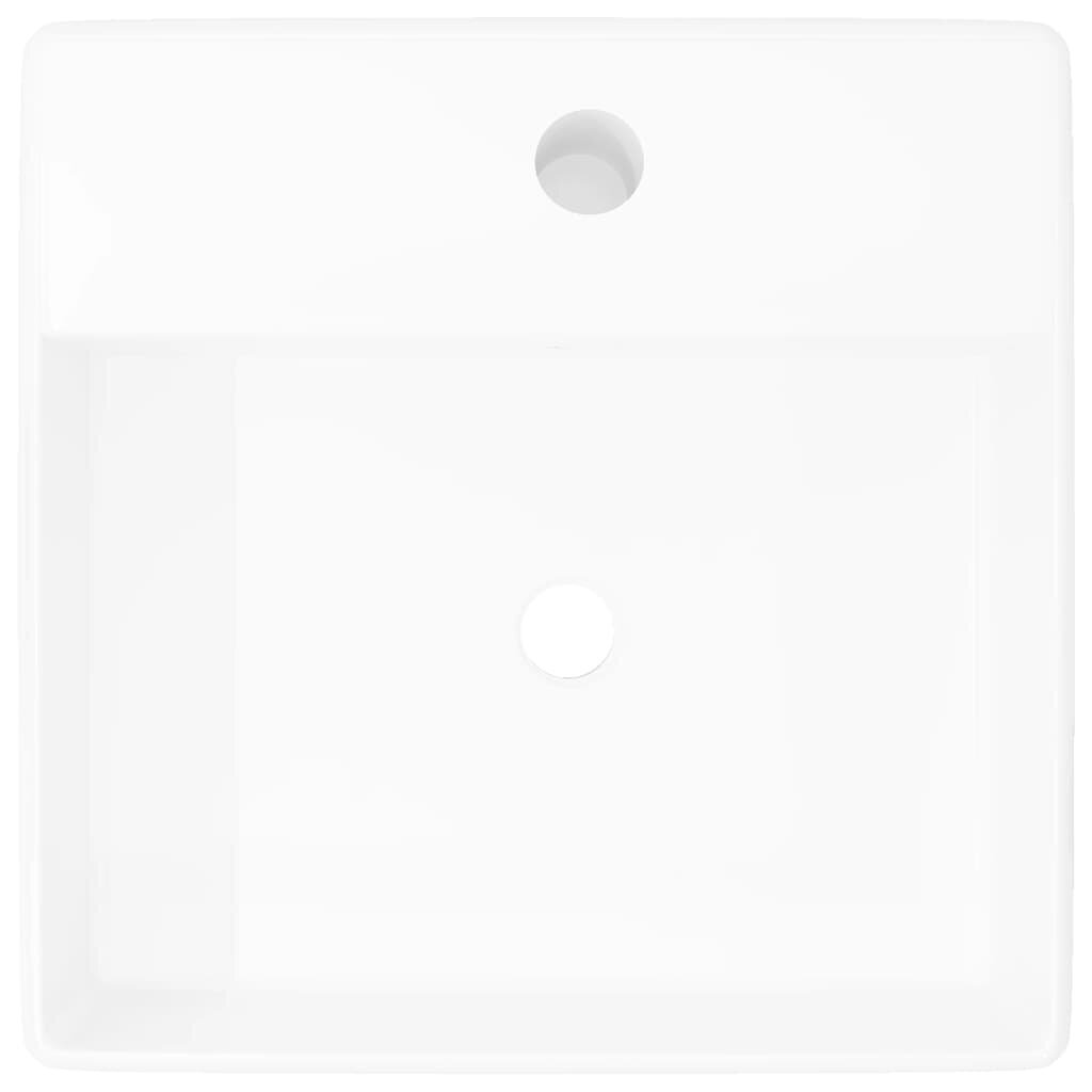 Izsmalcināta Keramikas Izlietne 39 x 39 cm Balta Kvadrāta Formā cena un informācija | Izlietnes | 220.lv