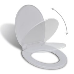 vidaXL tualetes poda sēdeklis, lēnās aizvēršanas funkcija, balts cena un informācija | Piederumi tualetes podiem un bidē | 220.lv