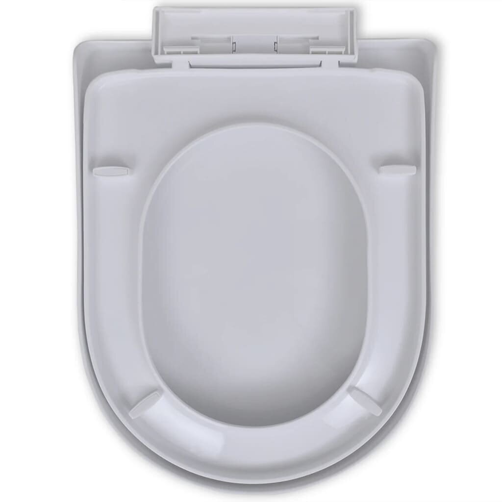 Tualetes poda sēdeklis, lēnās aizvēršanas funkcija, balts, kvadrāta cena un informācija | Piederumi tualetes podiem un bidē | 220.lv