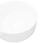 vidaXL izlietne, 40x15 cm, apaļa, balta keramika cena un informācija | Izlietnes | 220.lv