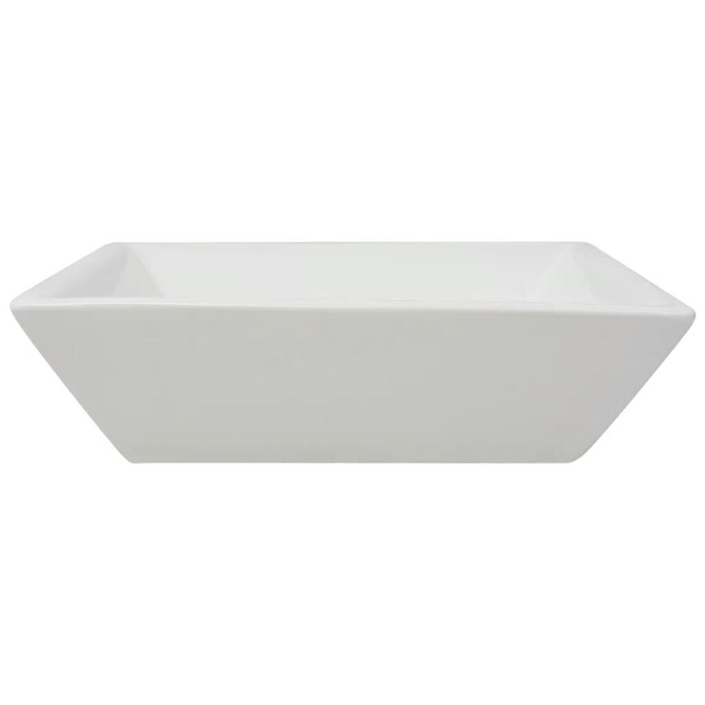 vidaXL izlietne, kvadrātveida, 41,5x41,5x12 cm, balta keramika cena un informācija | Izlietnes | 220.lv