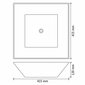 vidaXL izlietne, kvadrātveida, 41,5x41,5x12 cm, balta keramika cena un informācija | Izlietnes | 220.lv