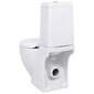 vidaXL keramikas tualetes pods, balts, aizmugurējā ūdens plūsma cena un informācija | Tualetes podi | 220.lv