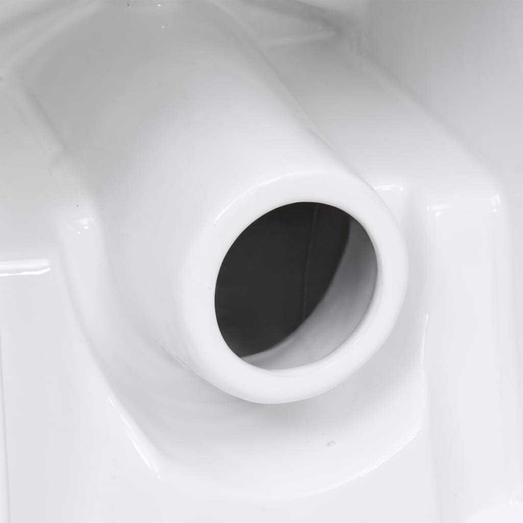 vidaXL keramikas tualetes pods, balts, aizmugurējā ūdens plūsma цена и информация | Tualetes podi | 220.lv
