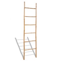 Bambusa dvieļu pakaramais - kāpnes ar 6 pakāpieniem cena un informācija | Vannas istabas aksesuāri | 220.lv