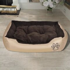 Лежак для собак 90x70x20 см, коричневый цена и информация | Лежаки, домики | 220.lv