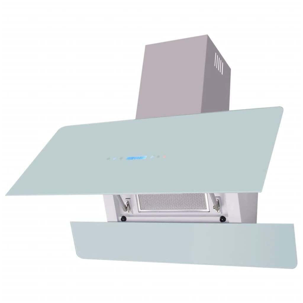 vidaXL balts tvaika nosūcējs ar skārienjūtīgu displeju, 900 mm цена и информация | Tvaika nosūcēji | 220.lv