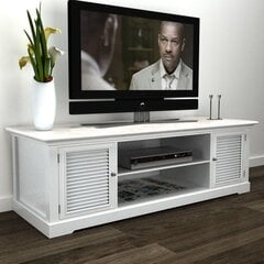 Деревянный ТВ столик, белый цена и информация | Тумбы под телевизор | 220.lv