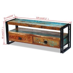 ТВ столик, массивная переработанная древесина цена и информация | Тумбы под телевизор | 220.lv