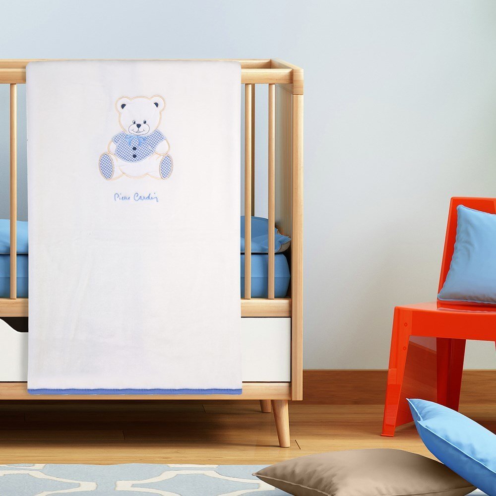 Bērnu pleds PIERRE CARDIN Blue Bear, 80x110 cm cena un informācija | Gultas pārklāji, pledi | 220.lv