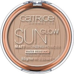 Pūderis Catrice Sun Glow (Matt Bronzing Powder) 9.5 g cena un informācija | Bronzeri, vaigu sārtumi | 220.lv