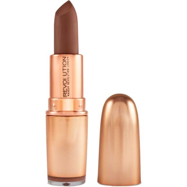 Matēta lūpu krāsa Makeup Revolution London Iconic Matte Nude Revolution 3,2 g, Inspiration cena un informācija | Lūpu krāsas, balzāmi, spīdumi, vazelīns | 220.lv