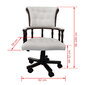 vidaXL biroja krēsls, grozāms, balts цена и информация | Biroja krēsli | 220.lv