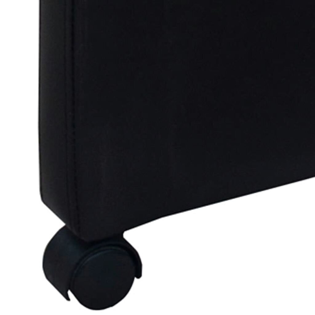 vidaXL virtuves krēsli, 6 gab., melna mākslīgā āda cena un informācija | Virtuves un ēdamistabas krēsli | 220.lv