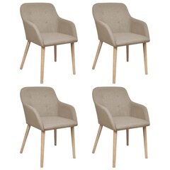 Набор из 4 стульев, песочный цвет цена и информация | Стулья для кухни и столовой | 220.lv