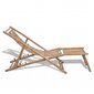 vidaXL pludmales krēsls ar kāju balstu, bambuss cena un informācija | Sauļošanās krēsli | 220.lv