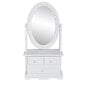 vidaXL spoguļgaldiņš, ovāls spogulis, MDF цена и информация | Kosmētikas somas, spoguļi | 220.lv