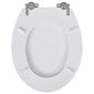 vidaXL tualetes poda sēdeklis, lēni aizverams, MDF, vienkāršs, balts цена и информация | Piederumi tualetes podiem un bidē | 220.lv