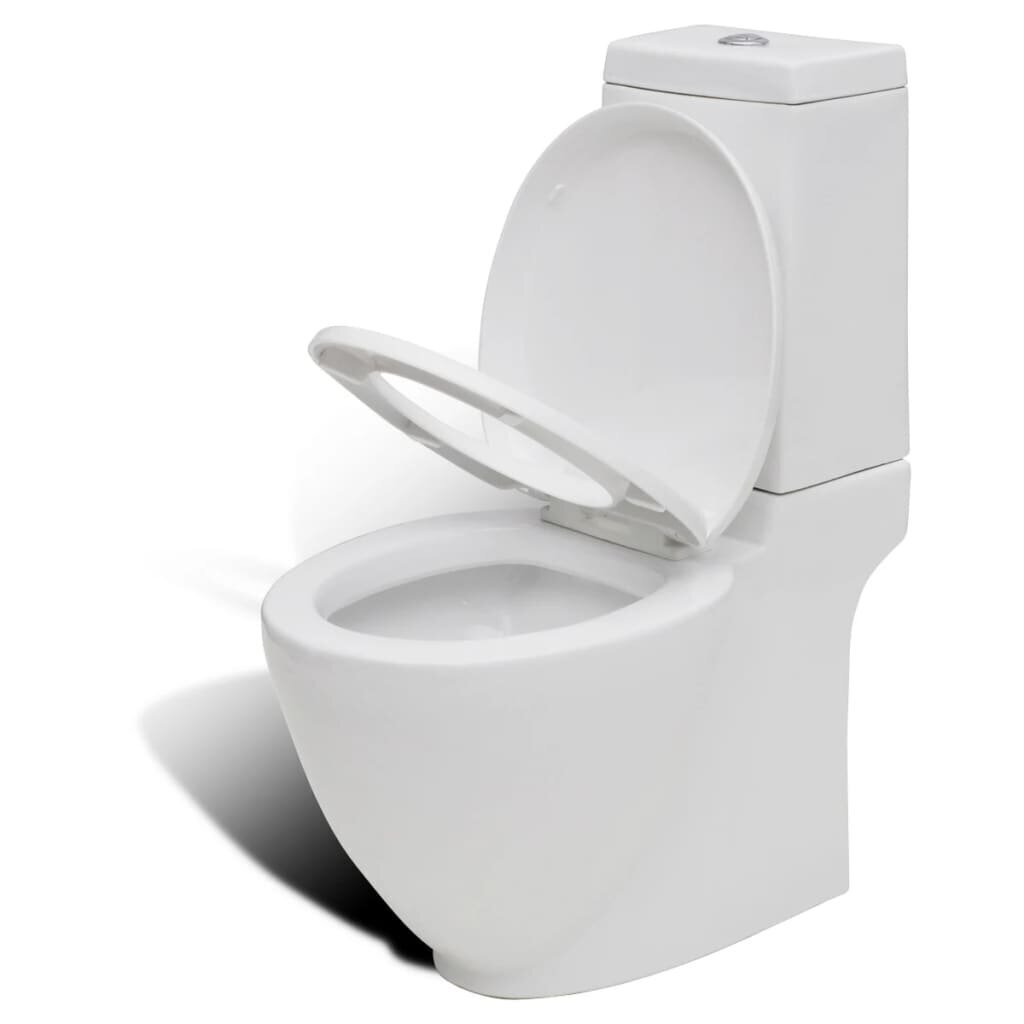 vidaXL tualetes pods un bidē, balta keramika cena un informācija | Tualetes podi | 220.lv