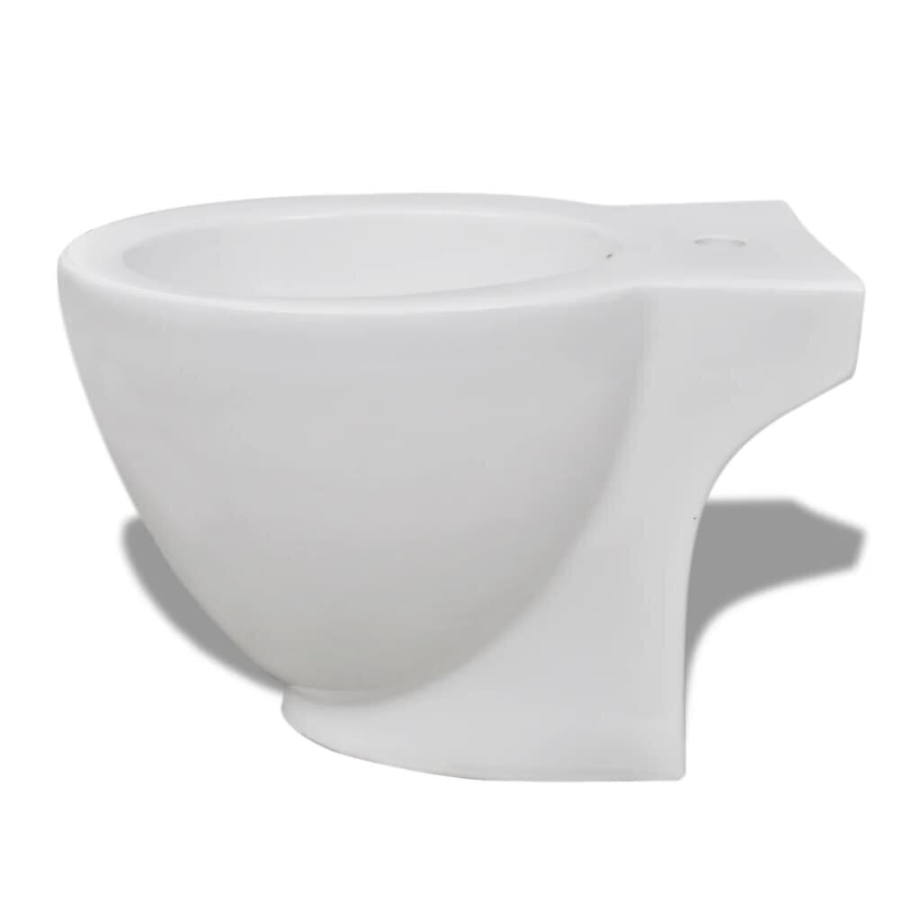vidaXL tualetes pods un bidē, balta keramika цена и информация | Tualetes podi | 220.lv