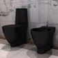 vidaXL tualetes pods un bidē, melna keramika cena un informācija | Tualetes podi | 220.lv
