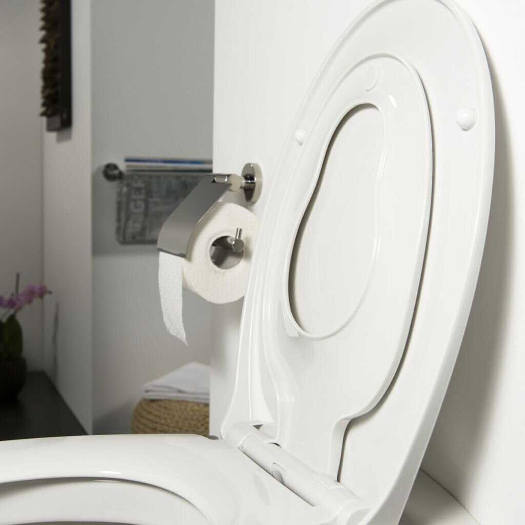 TIGER tualetes poda vāks ar lēnu nolaišanos Tulsa Family SQ, balts цена и информация | Piederumi tualetes podiem un bidē | 220.lv