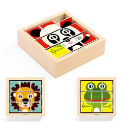 Головоломка из кубиков Djeco «Вращающиеся животные» DJ01953 цена и информация | Игрушки для малышей | 220.lv