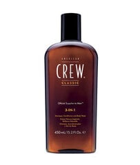 Vīriešu dušas želeja, šampūns un kondicionieris American Crew 3-IN-1 450 ml cena un informācija | Šampūni | 220.lv