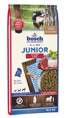 Bosch Petfood Junior Lamb & Rice 15kg cena un informācija | Sausā barība suņiem | 220.lv