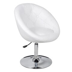 vidaXL bāra krēsls, balta mākslīgā āda цена и информация | Стулья для кухни и столовой | 220.lv