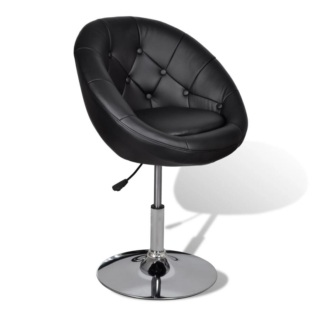 vidaXL bāra krēsls, melna mākslīgā āda cena un informācija | Virtuves un ēdamistabas krēsli | 220.lv
